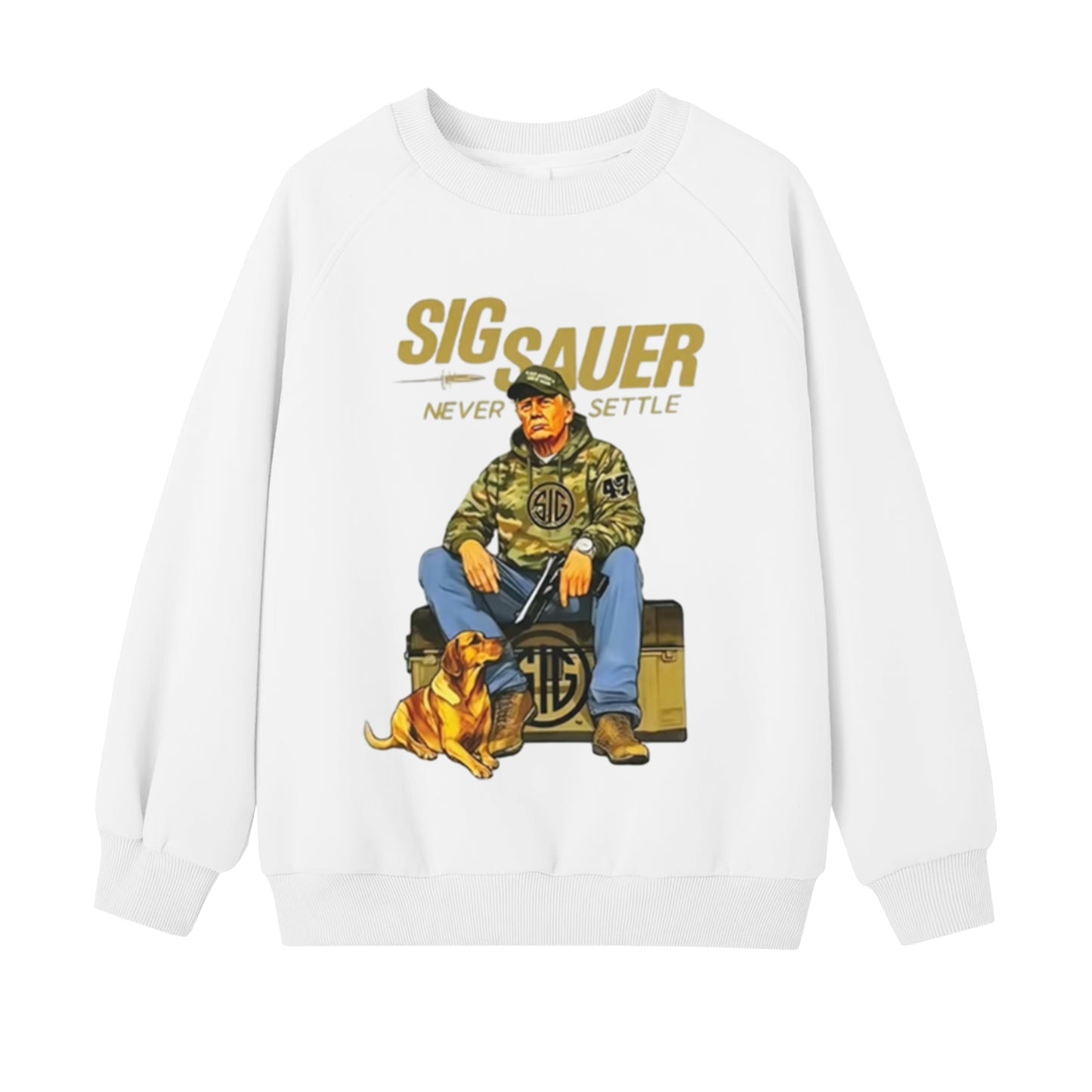 Women's Sic Sauer America Art Pattern Print Sweatshirt
