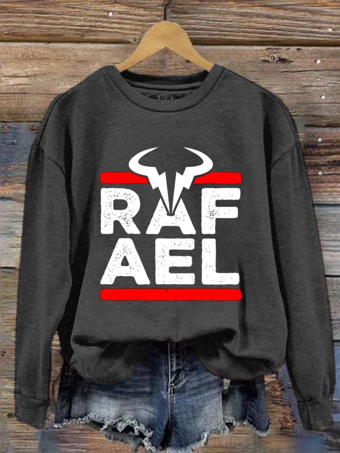 Women's Tennis Superstar Rafa Print Crew Neck Sweatshirt