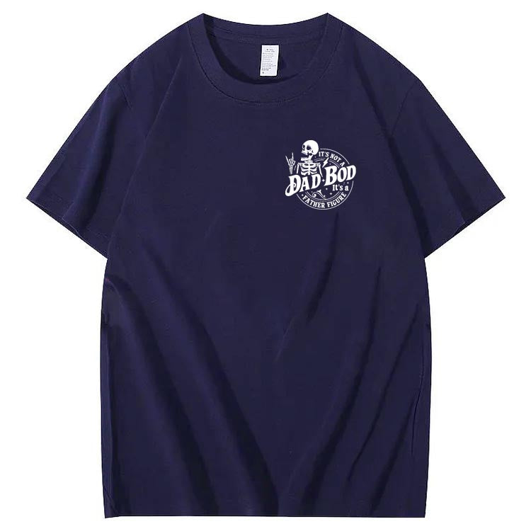 Dad Boo Pattern Print 100%Cotton T-Shirt