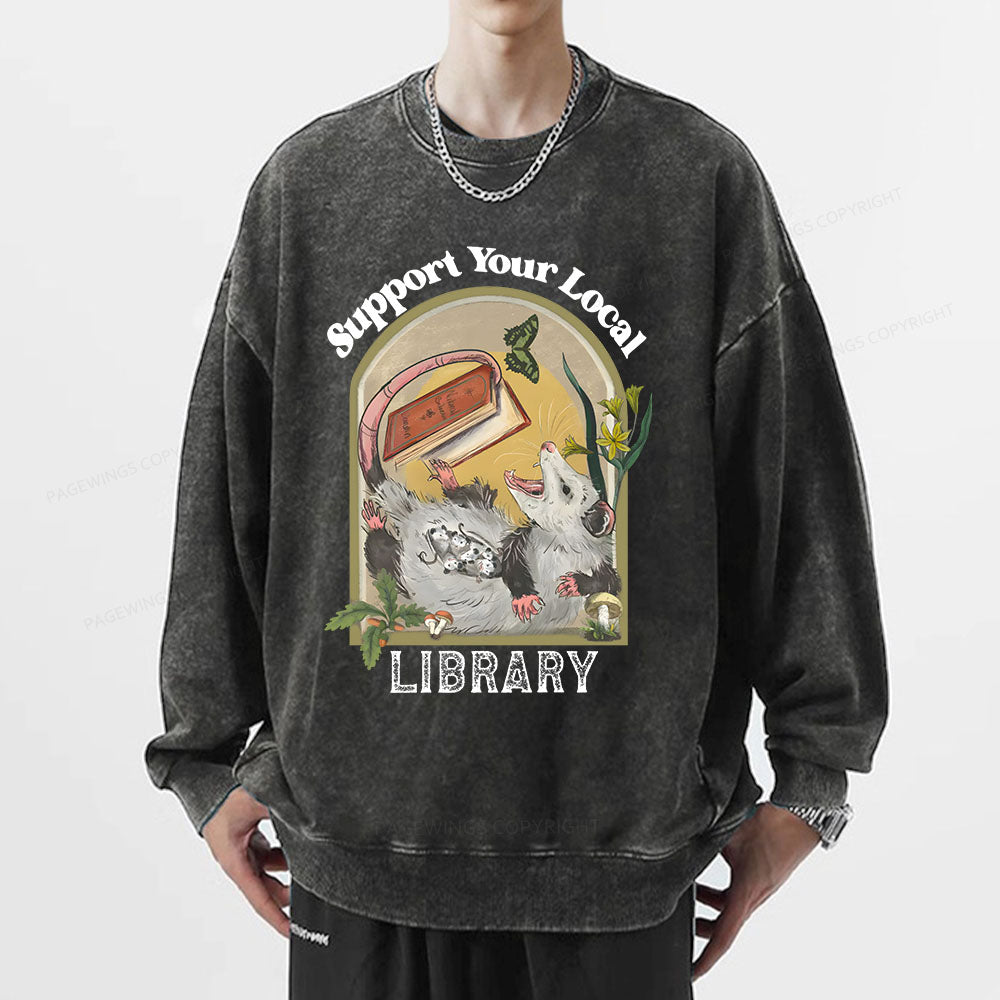 Library Readers Make Leaders Jersey Short Sleeve Tee  Unisex Washed Sweatshirt