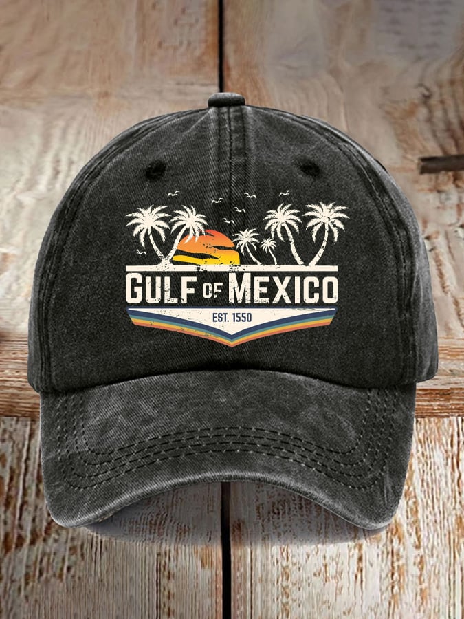 Gulf Of Mexico Printed Casual Baseball Cap