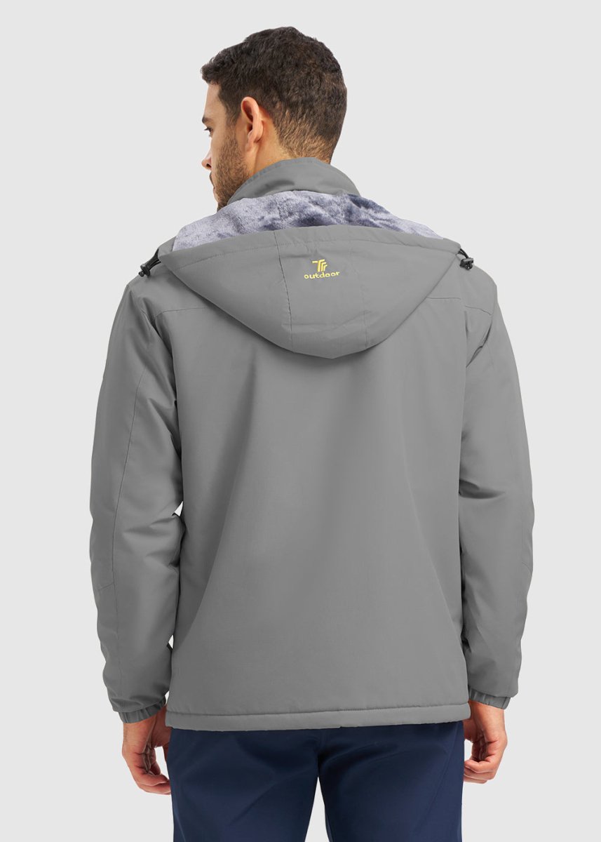 Men's Water Resistant Skiing Windbreaker Hooded Jacket