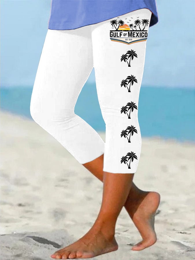 Women's Gulf Of Mexico Print Casual Leggings