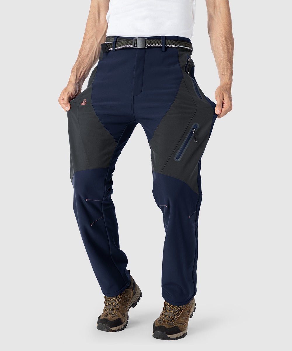 Men's Insulated Water Resistant Warm Fleece Lined Ski Pants