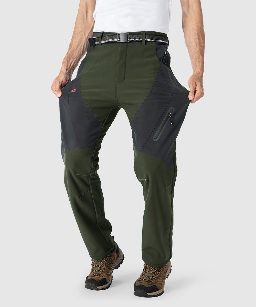 Men's Insulated Water Resistant Warm Fleece Lined Ski Pants