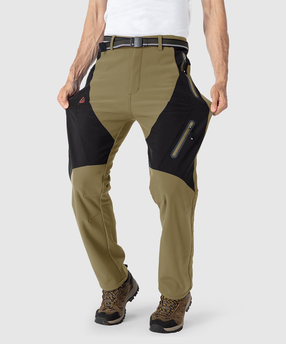 Men's Insulated Water Resistant Warm Fleece Lined Ski Pants