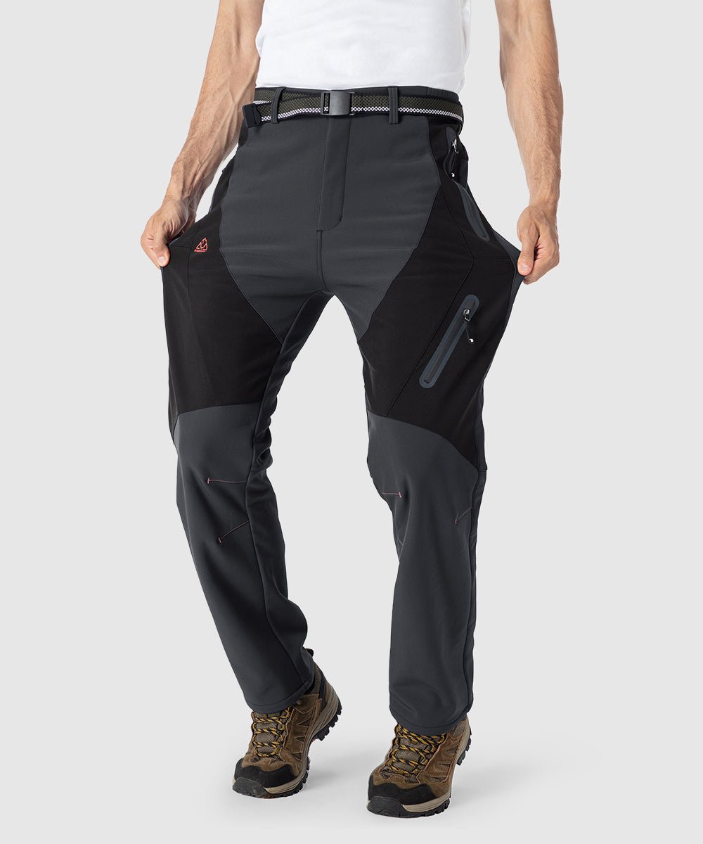 Men's Insulated Water Resistant Warm Fleece Lined Ski Pants