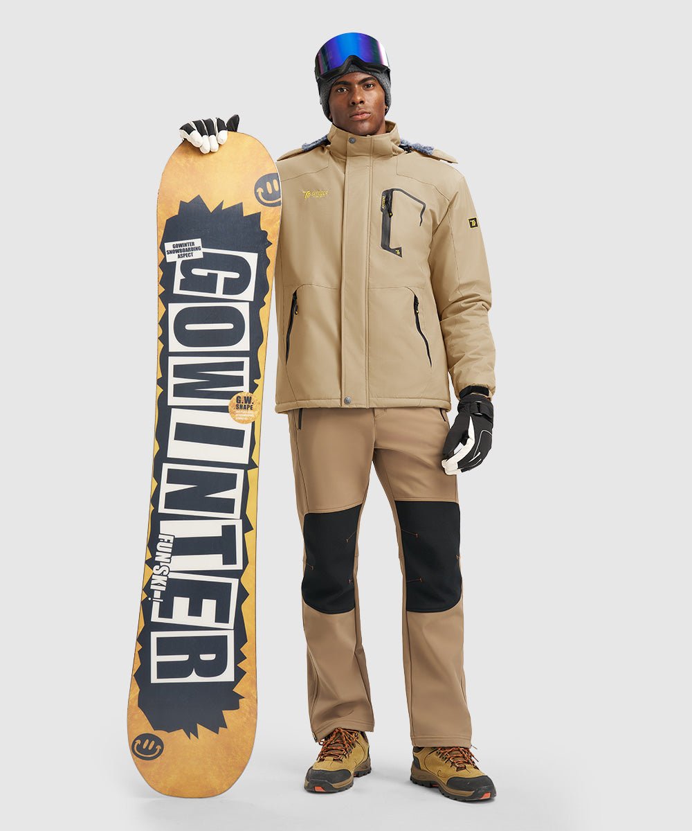 Men's Water Resistant Skiing Windbreaker Hooded Jacket