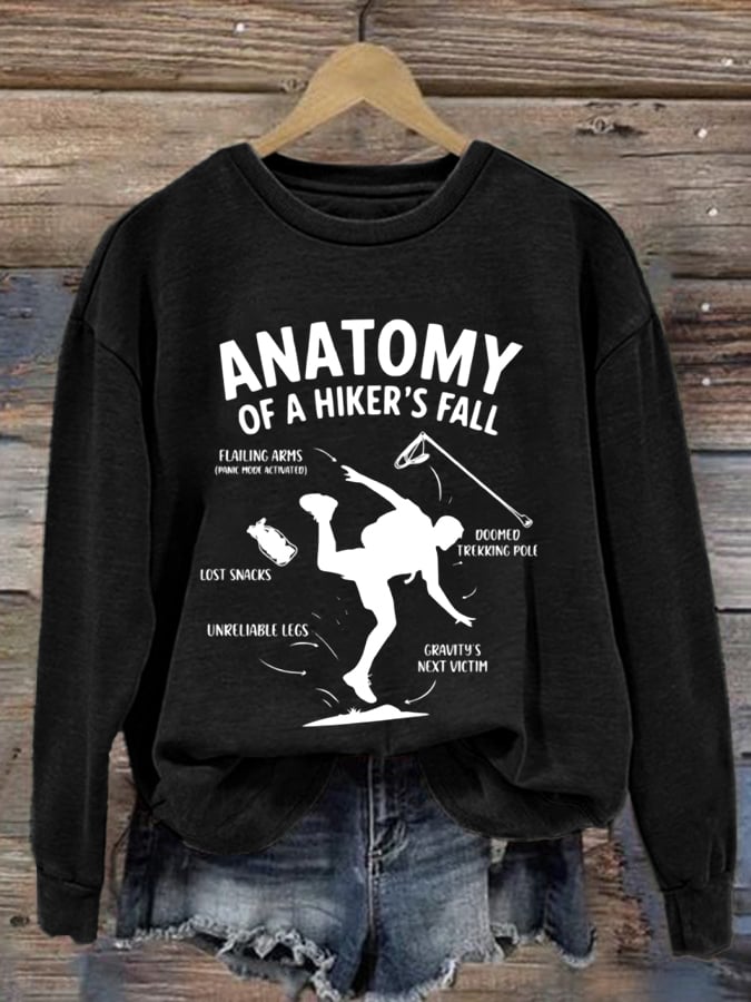 Women's Wayfarer Print Crew Neck Long Sleeve Sweatshirt