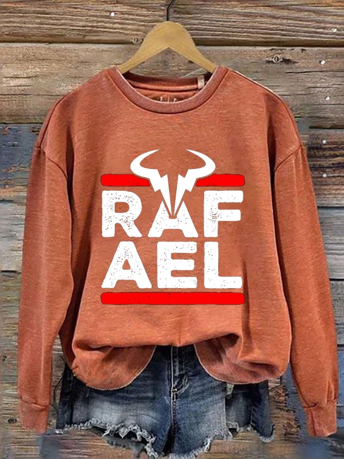 Women's Tennis Superstar Rafa Print Crew Neck Sweatshirt