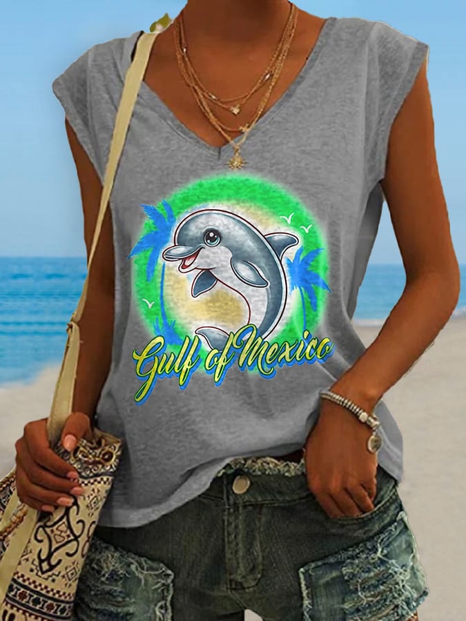 Women's Golfo De Mexico Print Tank Top