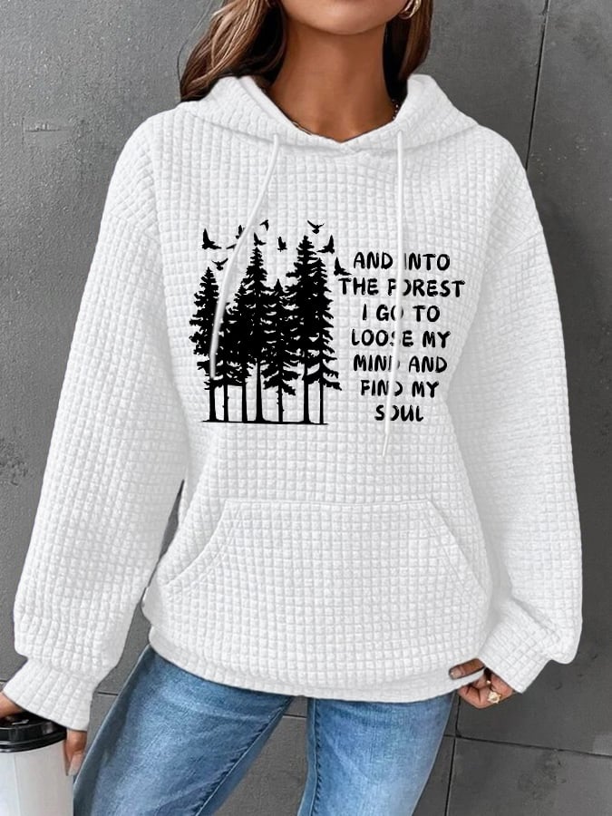 Retro Hiking Outdoors Camping And Into The Forest I Go To Lose My Mind And Find My Soul Print Hoodie