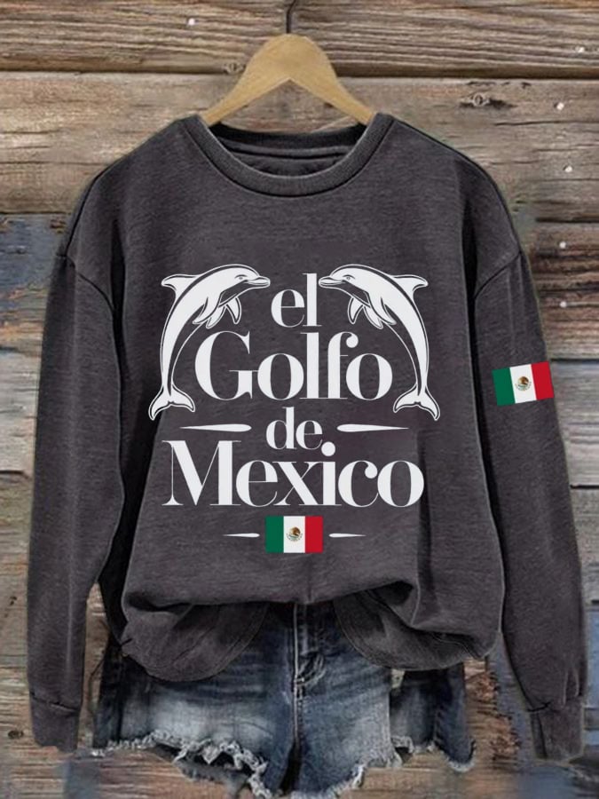 Women's Gulf Of Mexico Print Casual Sweatshirt