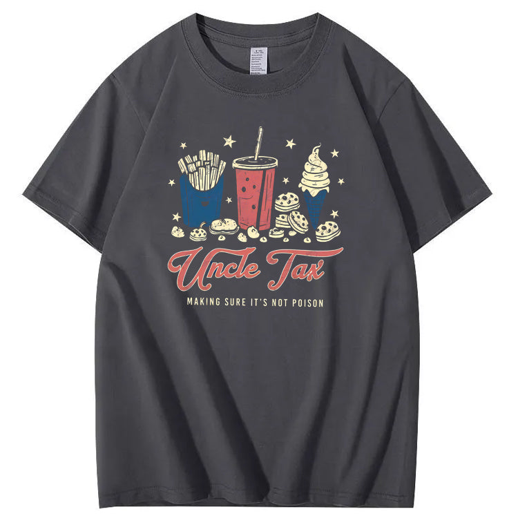 Uncle Tax Pattern Print T-Shirt