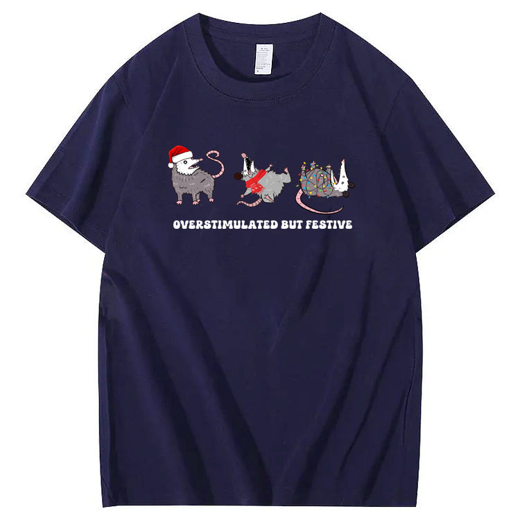 Overstimulated Festive Pattern  100% Cotton T-Shirt