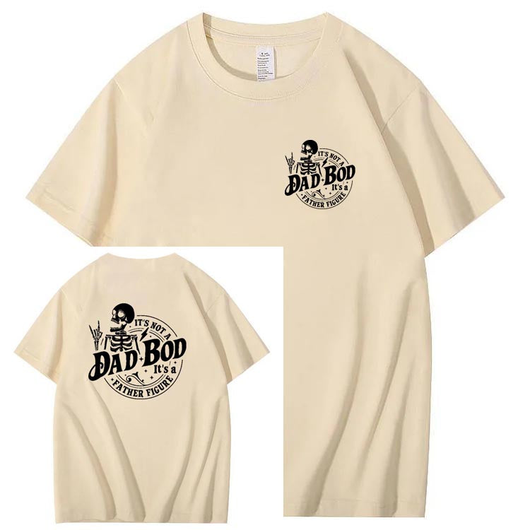 Dad Boo Pattern Print 100%Cotton T-Shirt
