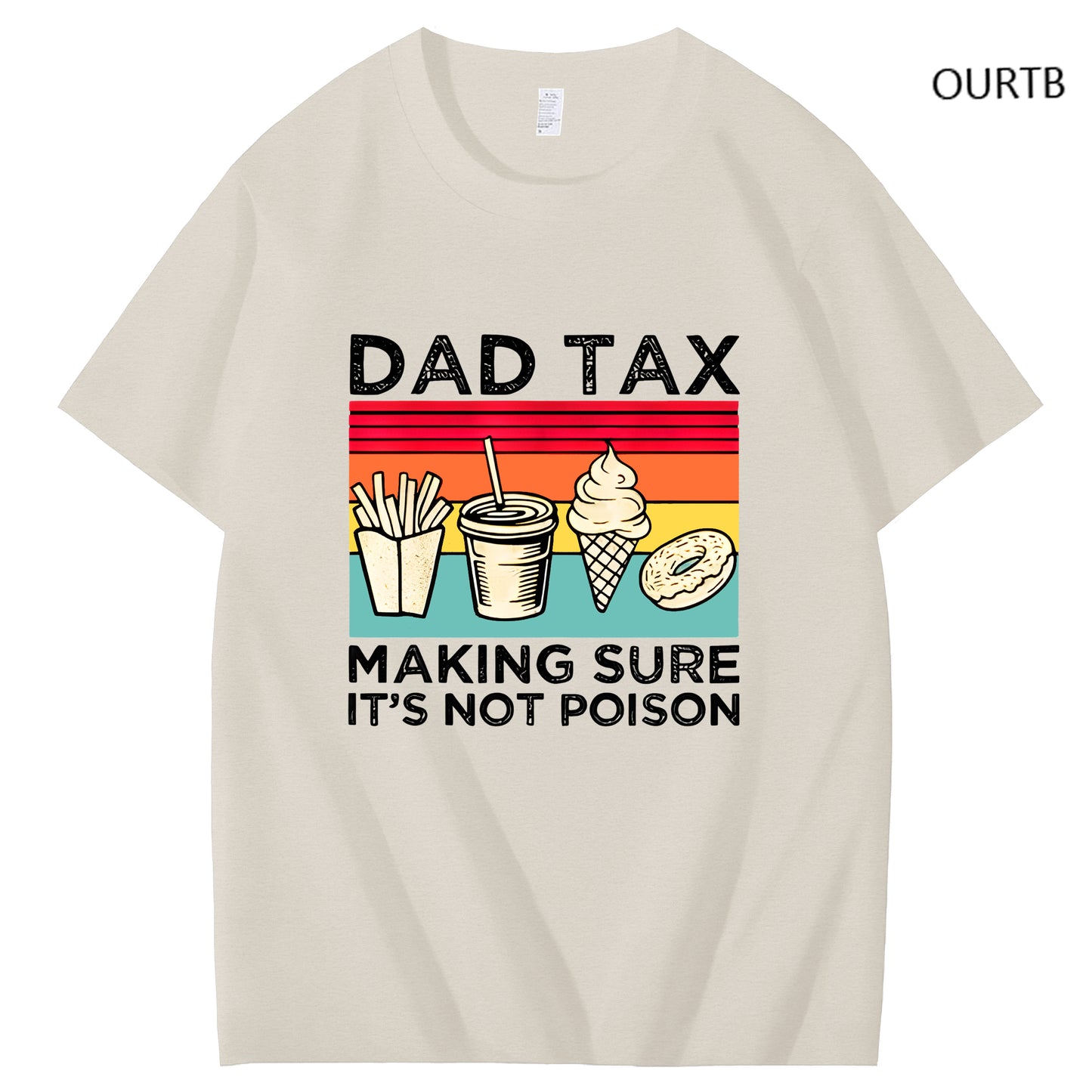 Dad Tax Making Sure It's Not Poison Funny Art Pattern Print T-Shirt