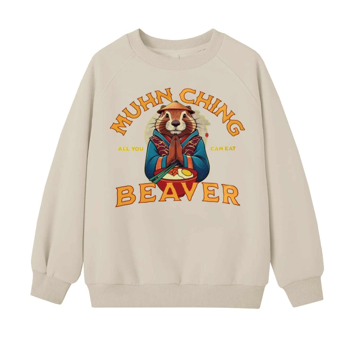 Muhn Ching Beaver Art Pattern Print Sweatshirt