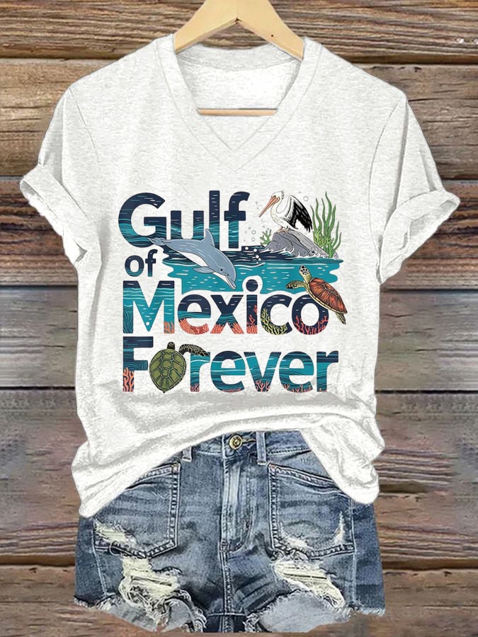 Women's Mexico Flag Print T-Shirt