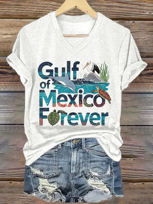 Women's Mexico Flag Print T-Shirt