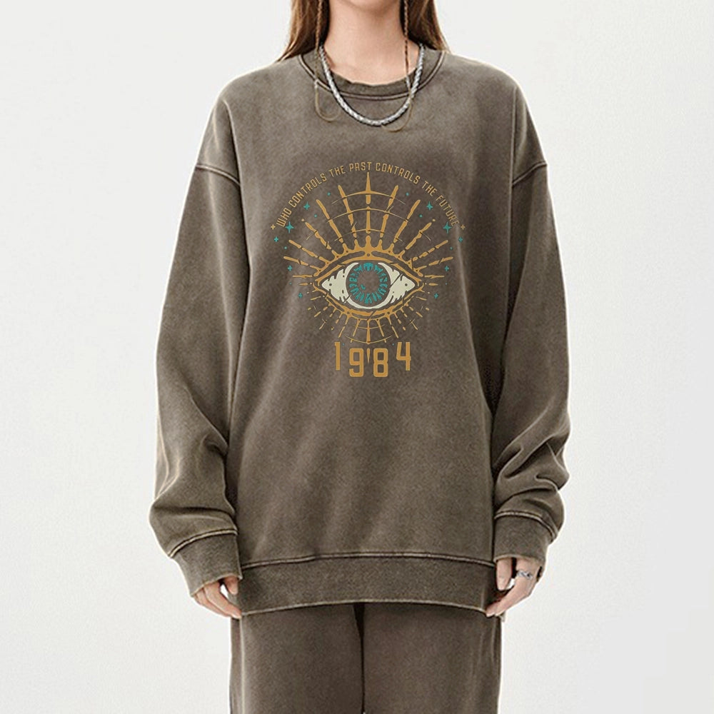 George Orwell 1984  Unisex Washed Sweatshirt