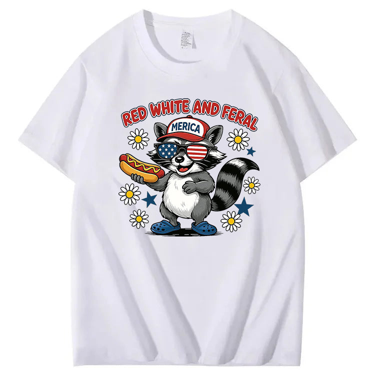 Red White And Feral T-Shirt