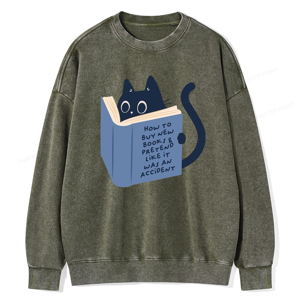 How To Buy New Books Unisex Washed Sweatshirt