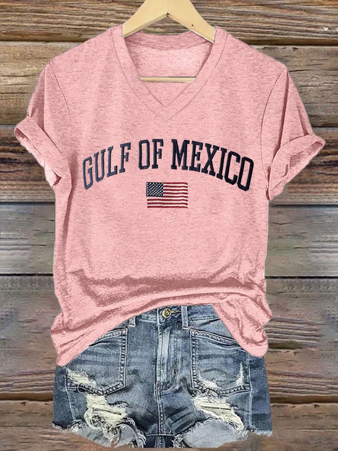 Women's Retro Gulf Of Mexico Print T-Shirt