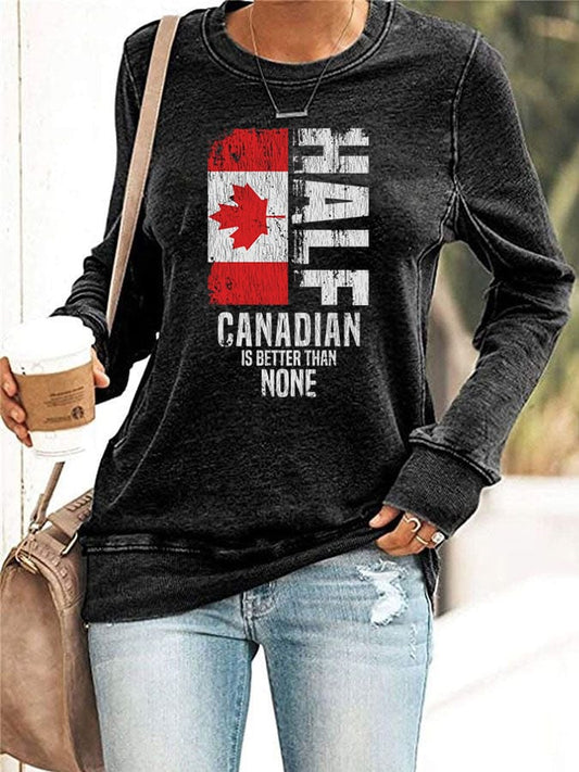 Women's Canada Flag Print Sweatshirt