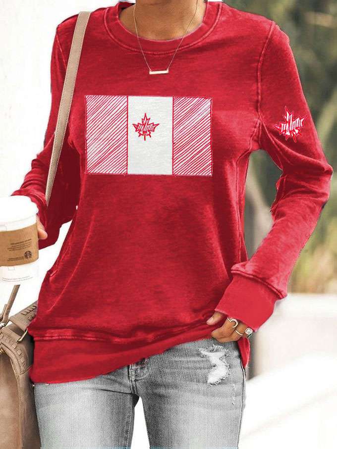 Women's Canada Travel Printed Sweatshirt