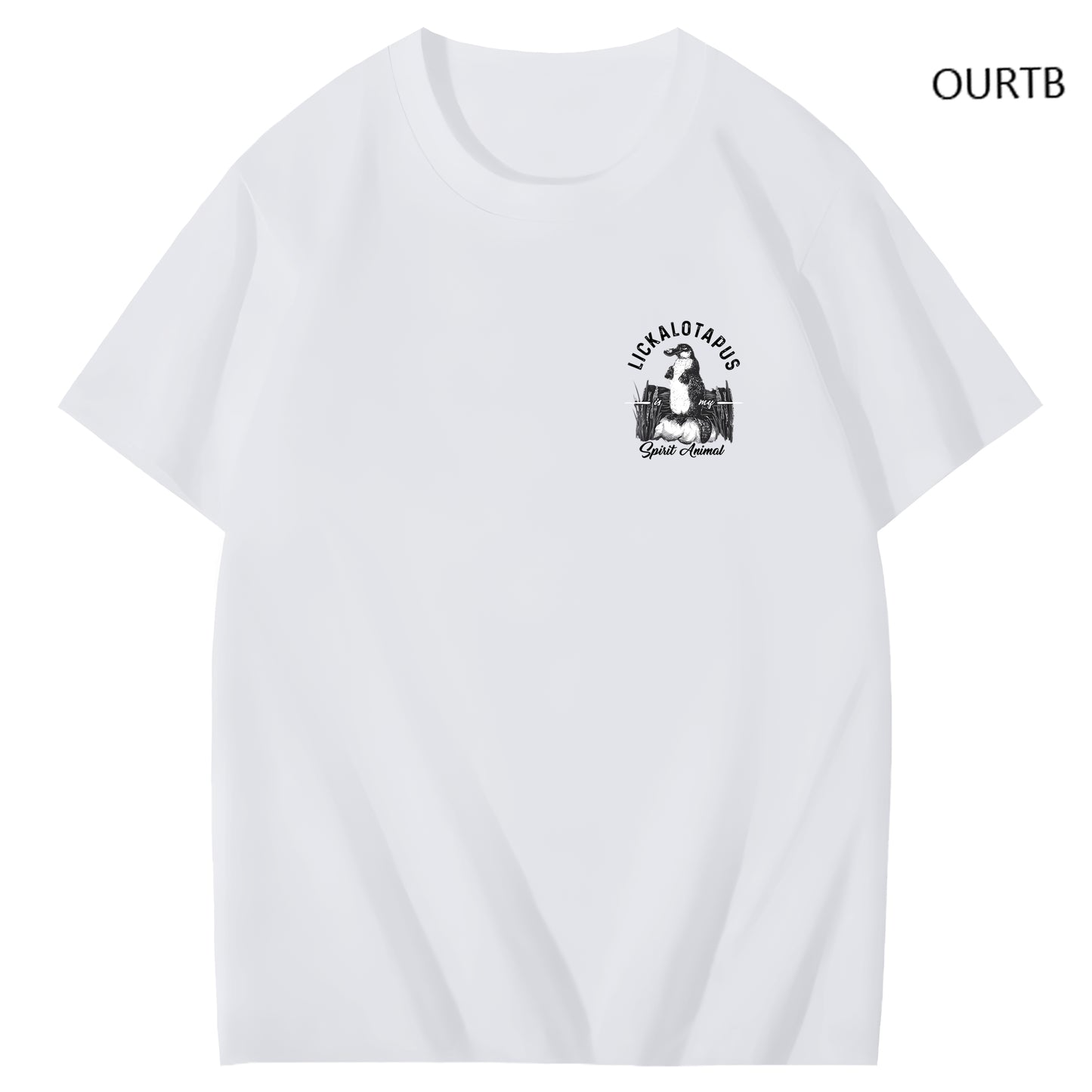 Lickalotapus Is My Spirit Animal Funny Art Pattern Print T-Shirt