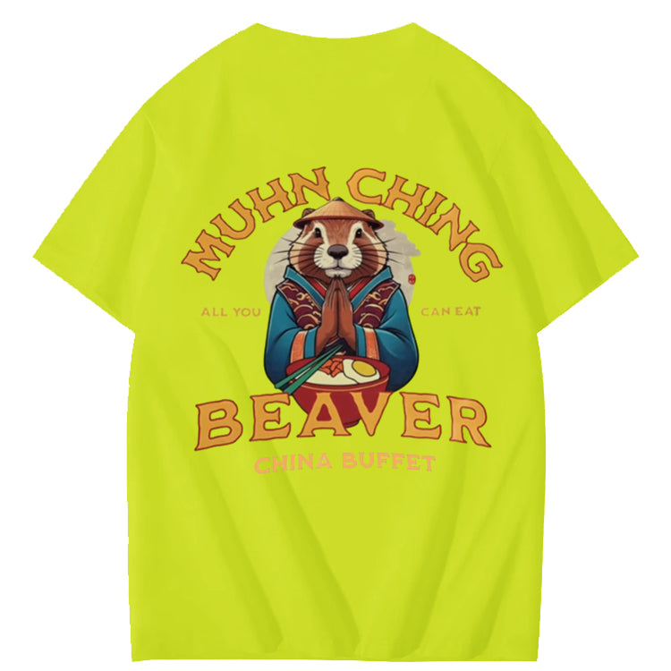 MUHN CHING BEAVER CHINA BUFFET T SHIRT