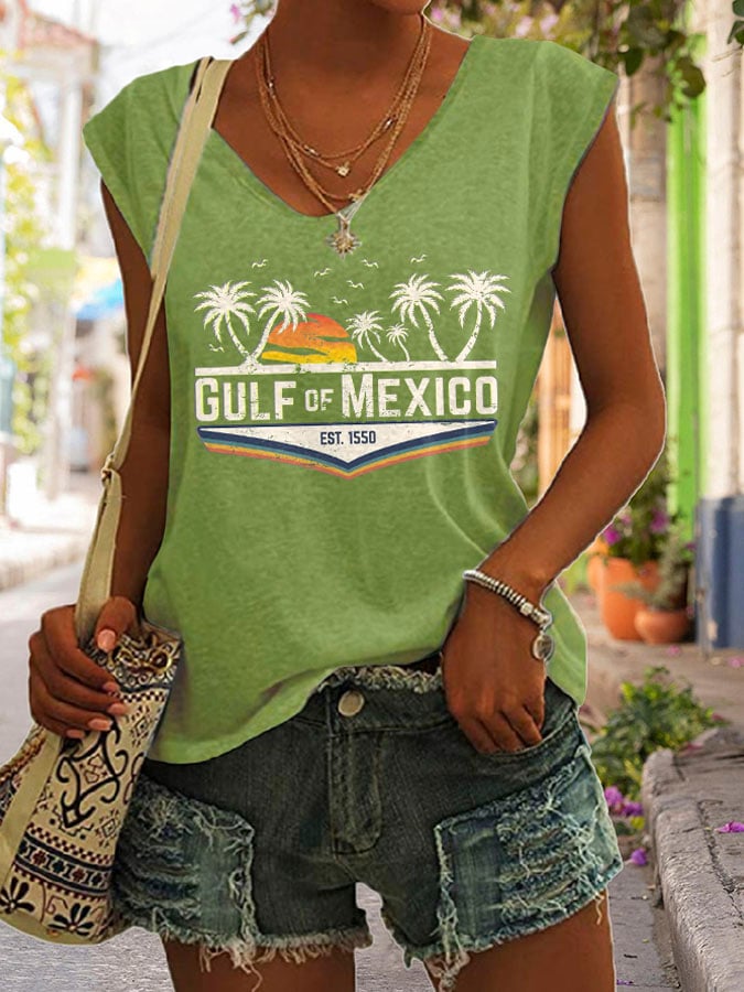 Women's Gulf Of Mexico Print Tank Top