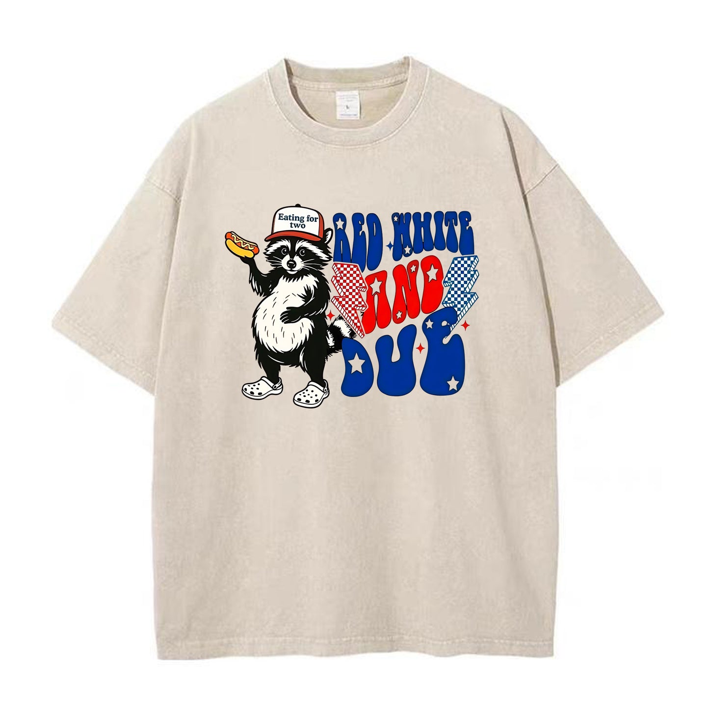 Red White And Feral Washed T-Shirt