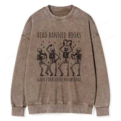 Reading Books Tee Book Lover Gift Unisex Washed Sweatshirt