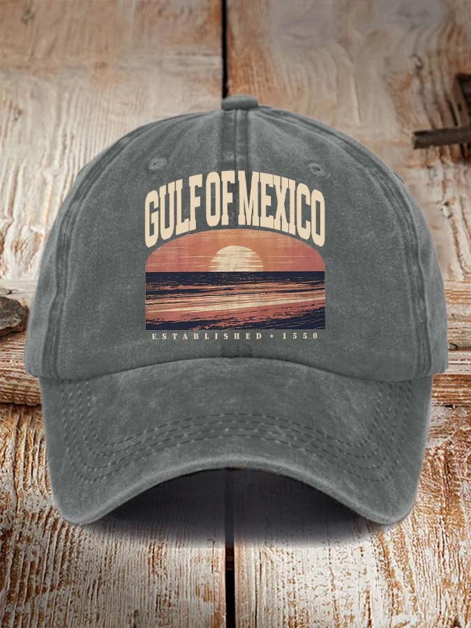 Gulf Of Mexico Print Baseball Cap