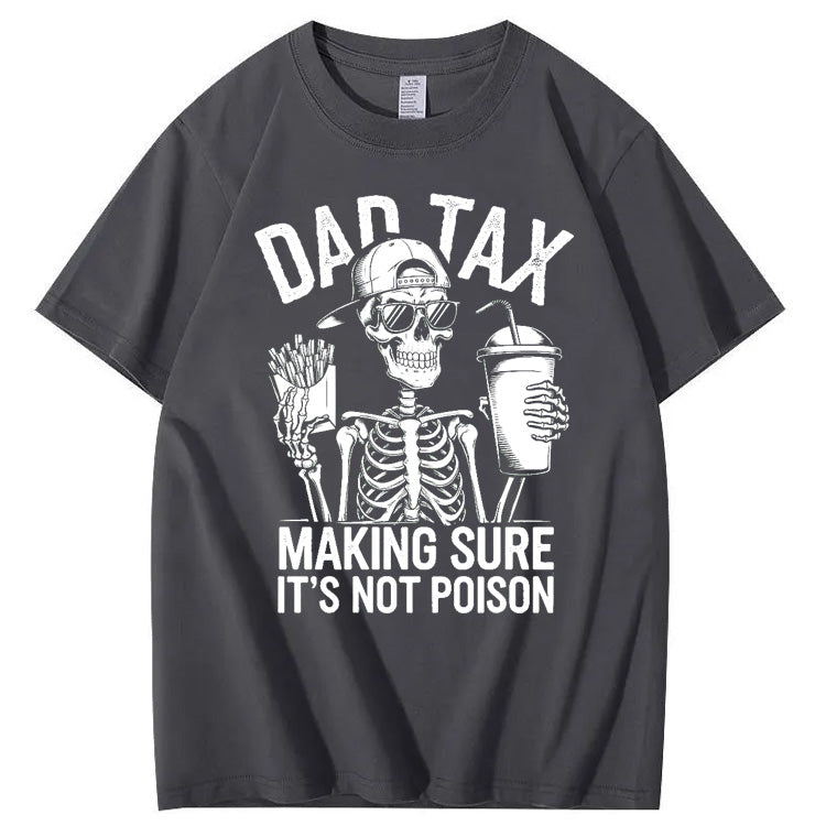 Cool Dad Tax Pattern Print 100%Cotton T-Shirt
