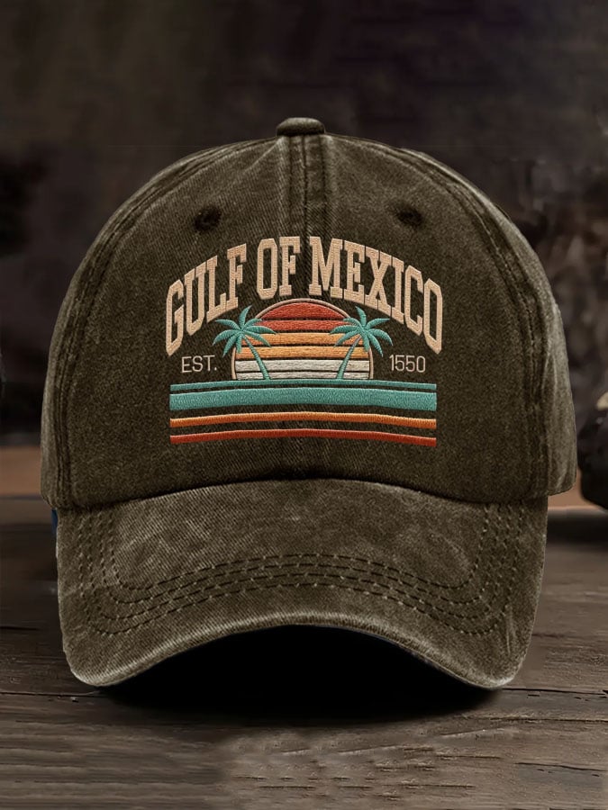 Gulf Of Mexico Printed Baseball Cap