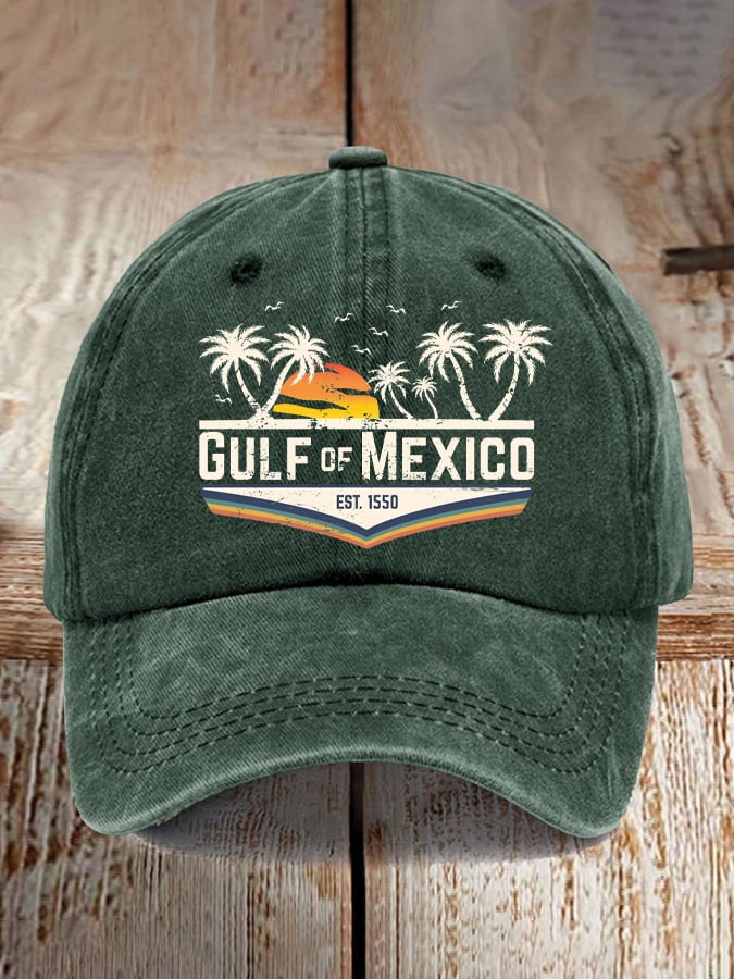 Gulf Of Mexico Printed Casual Baseball Cap