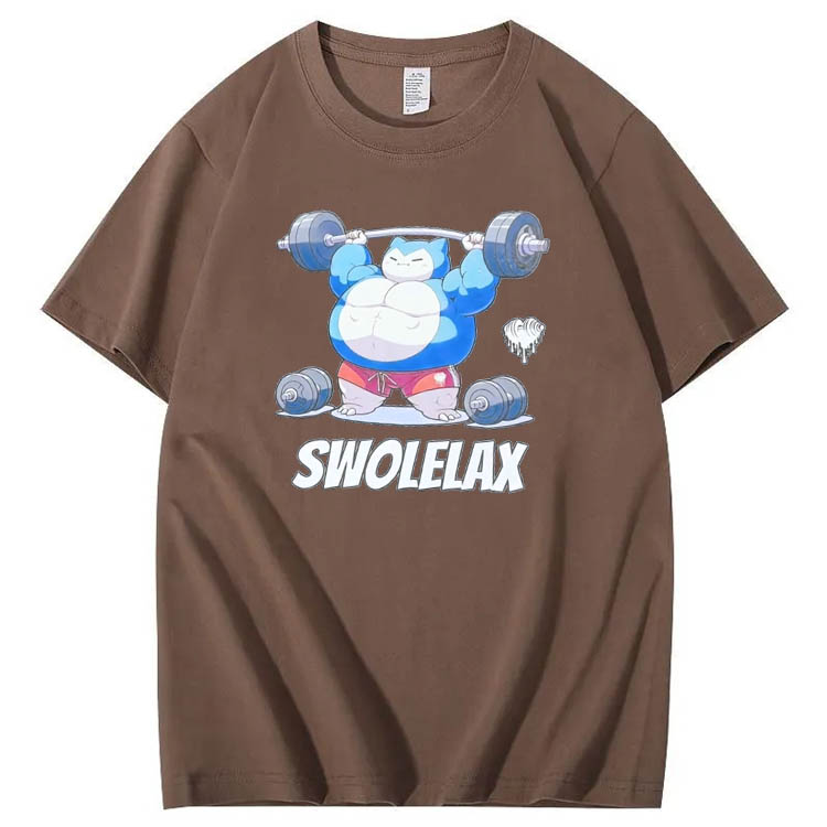 Swolelax Pattern Print Crew Neck T-Shirt