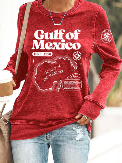 Women's Gulf Of Mexico Print Sweatshirt
