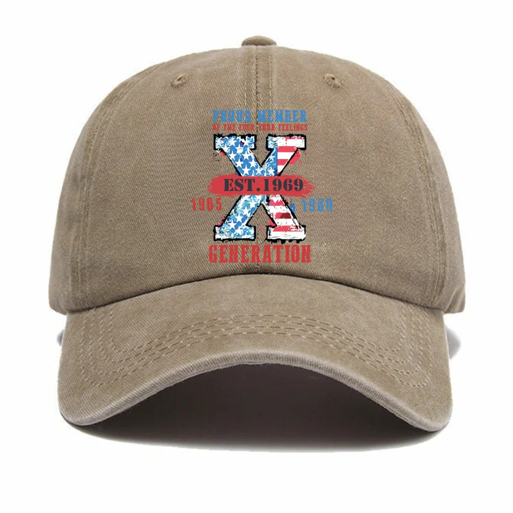 Custom Generation X 4th Of July Cap,EST Hat, PROUD MEMBEROF THE FUCK YOUR FEELINGS