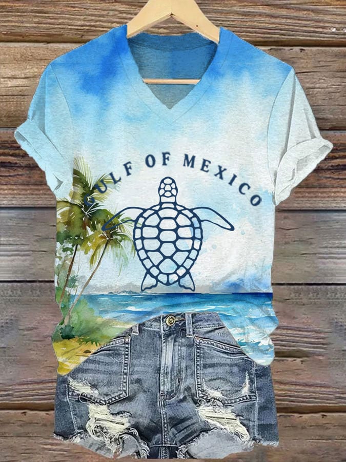 Women's Gulf Of Mexico Print T-Shirt