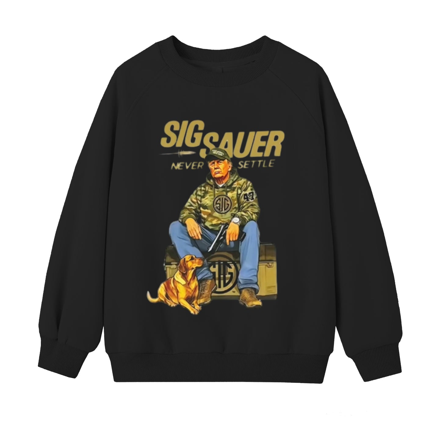 Women's Sic Sauer America Art Pattern Print Sweatshirt