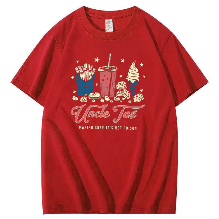 Uncle Tax Pattern Print T-Shirt