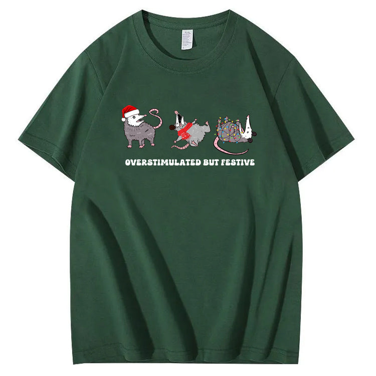 Overstimulated Festive Pattern  100% Cotton T-Shirt