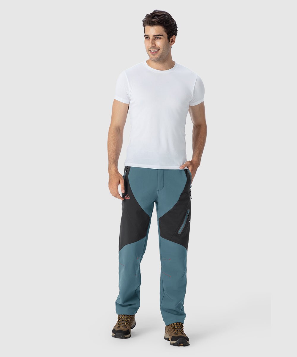 Men's Insulated Water Resistant Warm Fleece Lined Ski Pants