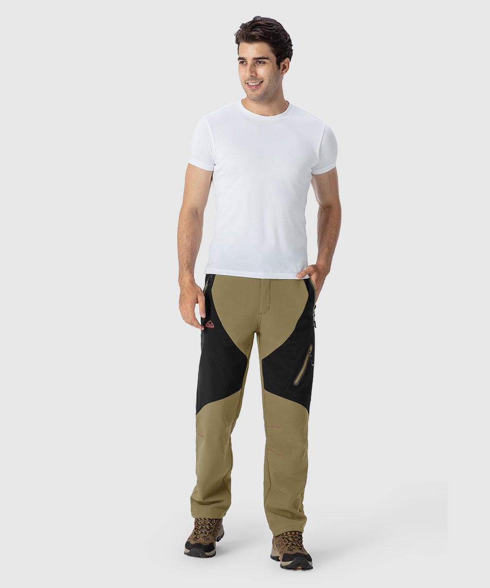 Men's Insulated Water Resistant Warm Fleece Lined Ski Pants