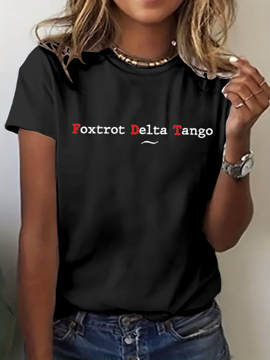 Women's Foxtrot Delta Tango Print T-Shirt