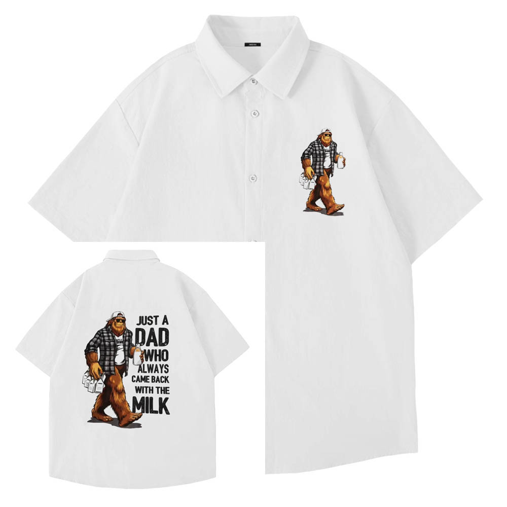 Men's Just A Dad Who Always Came Back With The Milk Art Print Shirt